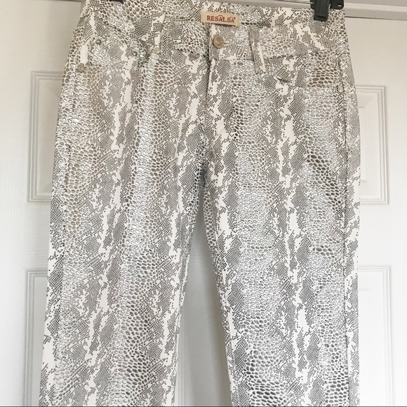 NWT Size Small (27) Resalsa Snake Print Ultra Skinny Jeans - Picture 3 of 6